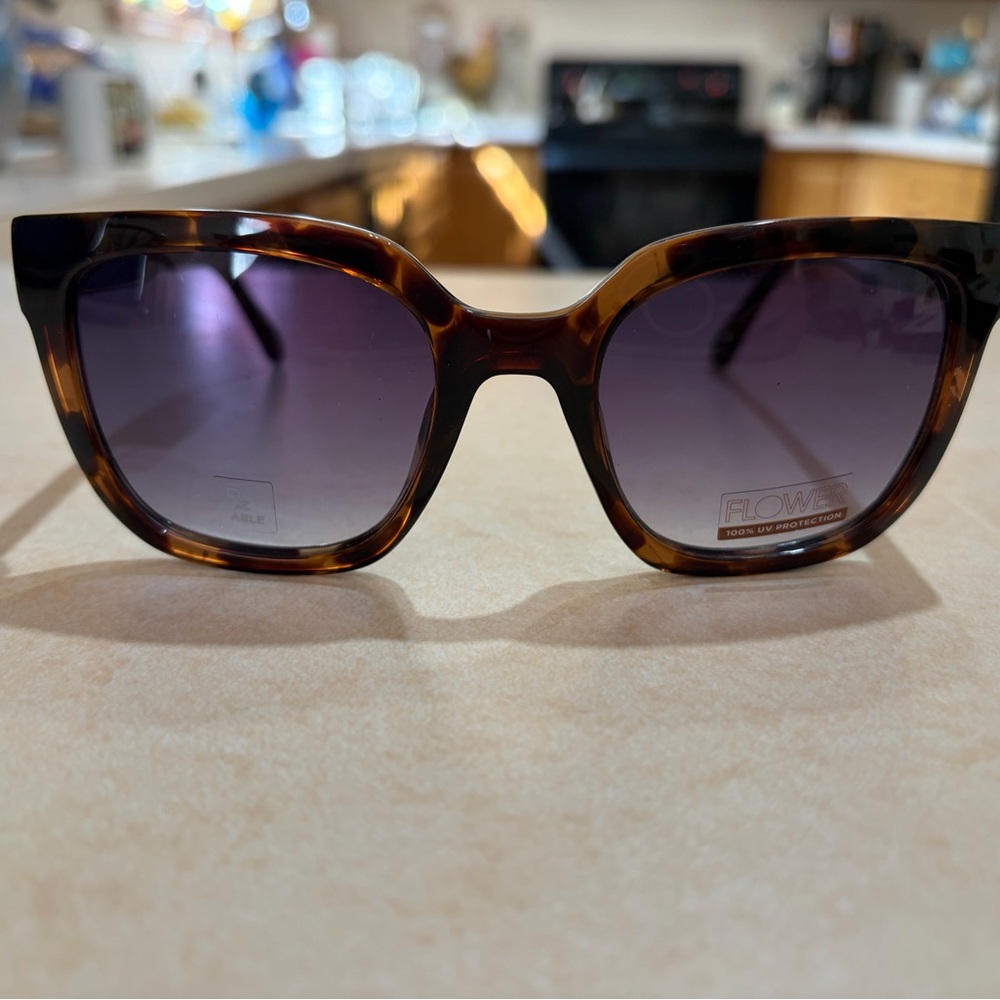 Flowers by Zoe Tortoiseshell Sunglasses with Purple Gradient Lenses